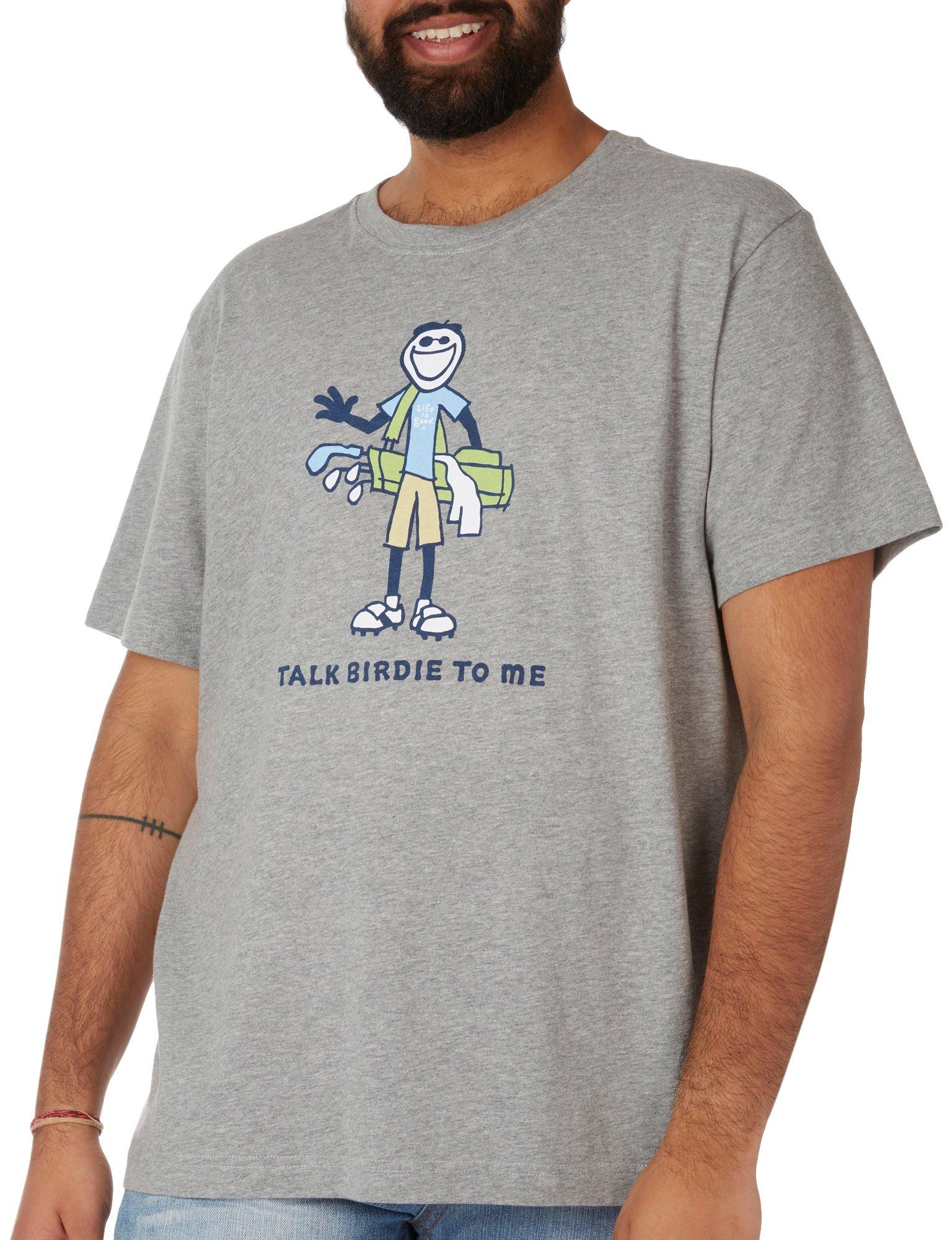 Life Is Good Smiley Face Screen Print Logo Solid T-Shirt