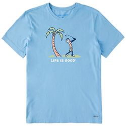 Life Is Good Mens Jake Palm Golf  T-Shirt