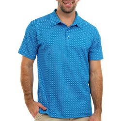 Golf America Mens Pique Golf  Print Allover Polo Shirt