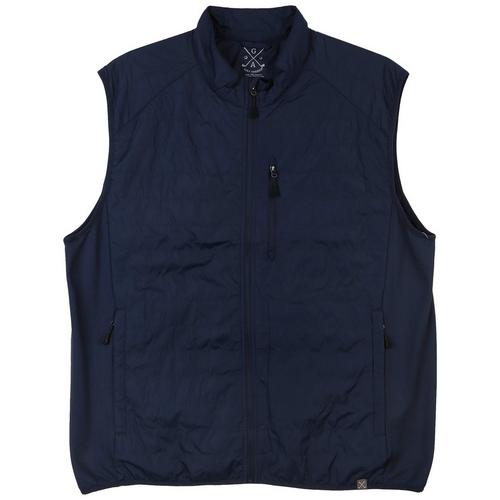 Golf America Mens Mixed Media Quilted Vest