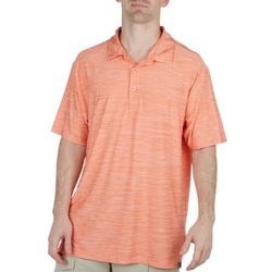 Golf America Mens Space Dye Short Sleeve Polo Shirt