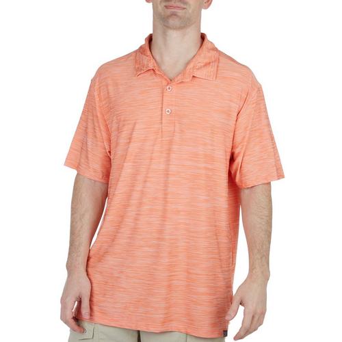 Golf America Mens Space Dye Short Sleeve Polo