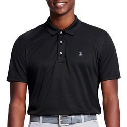 IZOD Golf Mens Grid Solid Polo Shirt
