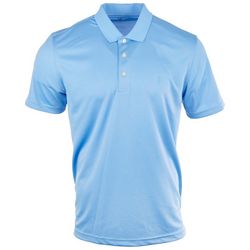 IZOD Golf Mens Grid Solid Polo Shirt