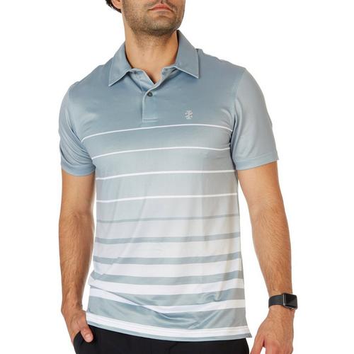 IZOD Golf Mens Ombre Stripe Polo Shirt