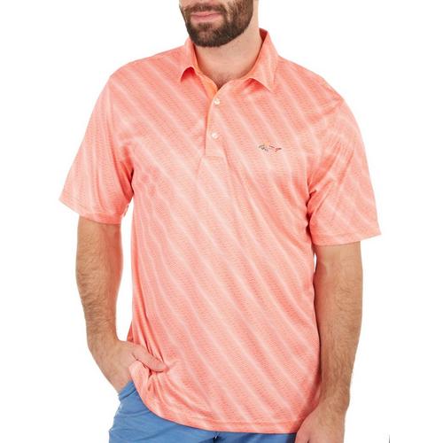 Greg Norman Collection Mens Wave Print Short Sleeve