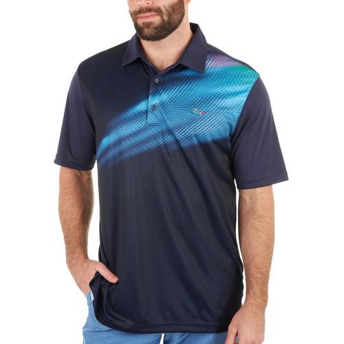 Greg Norman Collection Mens Diagonal Weave Polo Shirt