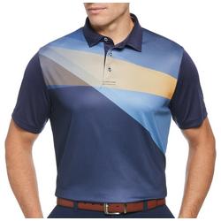 Mens Assymetric Chest Short Sleeve Golf Polo Shirt