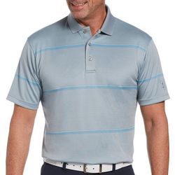 PGA TOUR Mens Large Stripes Print Polo Shirt