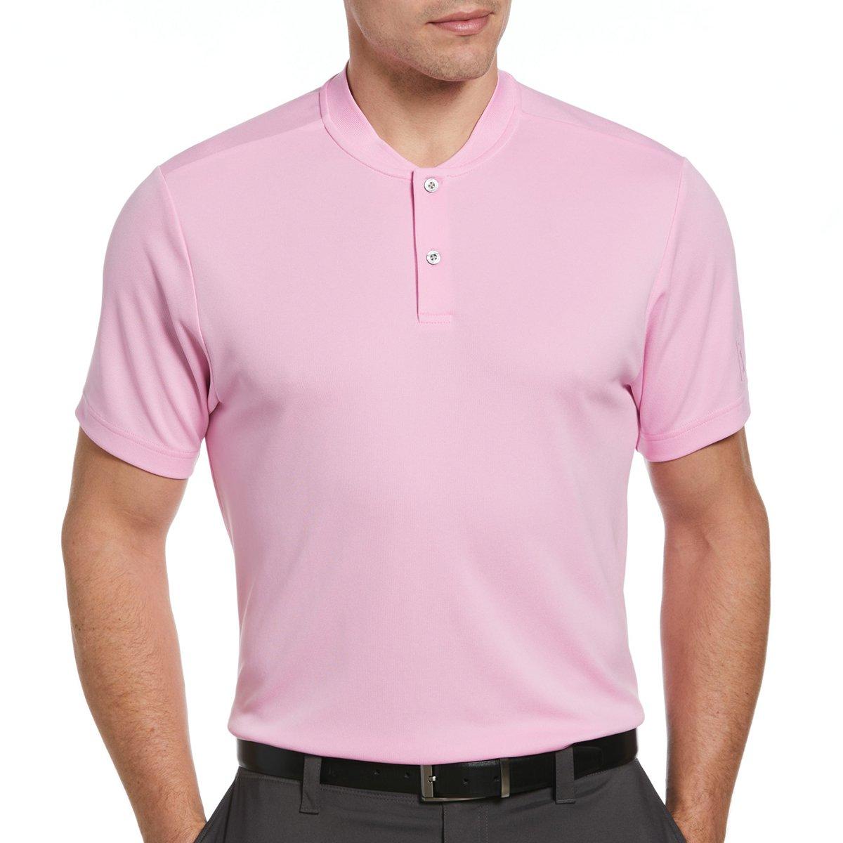 PGA TOUR Mens Solid Edge Collar Short Sleeve Shirt