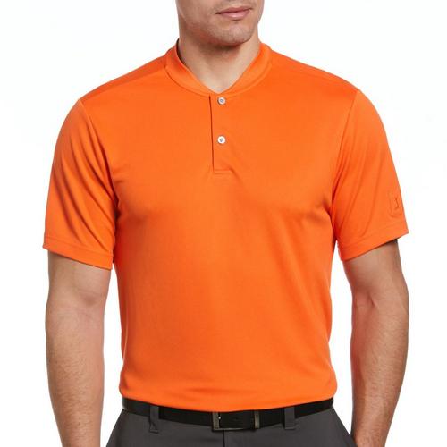PGA TOUR Mens Solid Edge Collar Short Sleeve