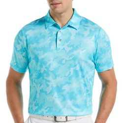 PGA TOUR Mens All Over Camo Print Polo Shirt