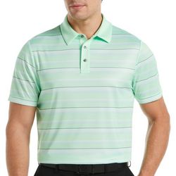 Mens Eco Striped Short Sleeve Golf Polo