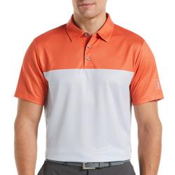 Mens Airflux Colorblock Short Sleeve Golf Polo Shirt