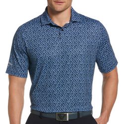 Callaway Mens Micro Floral Print Short Sleeve Polo Shirt