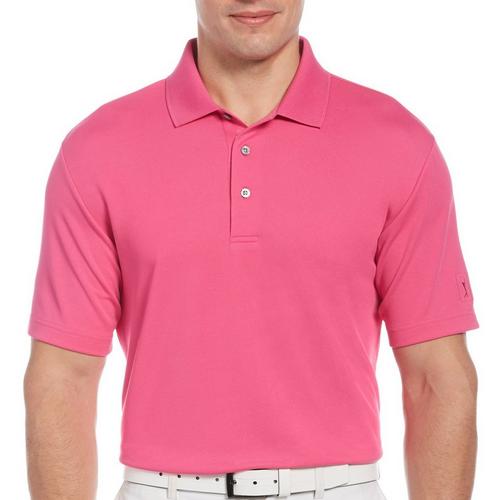 PGA TOUR Mens Airflux Solid Polo Shirt