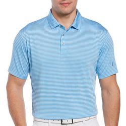 PGA TOUR Mens Feeder Stripes Print Polo Shirt