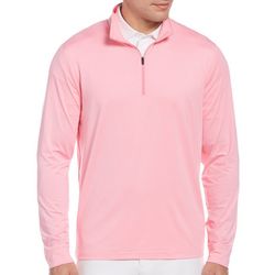 PGA TOUR Mens Solid 1/4 Sun Protection Long Sleeve Shirt