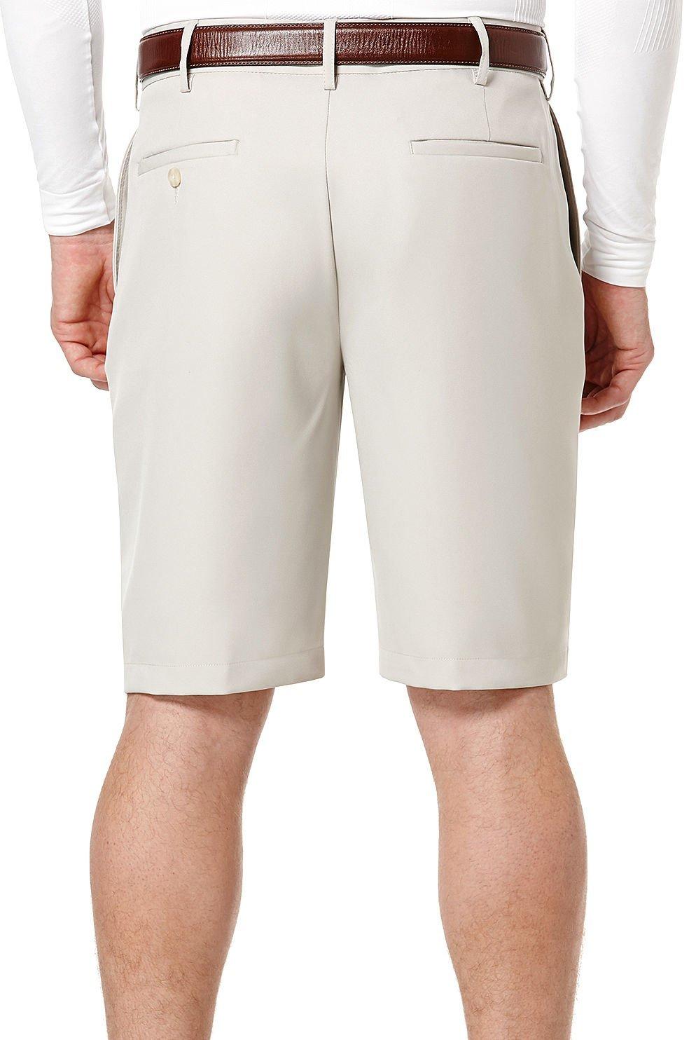 pga tour men's expandable flat front short