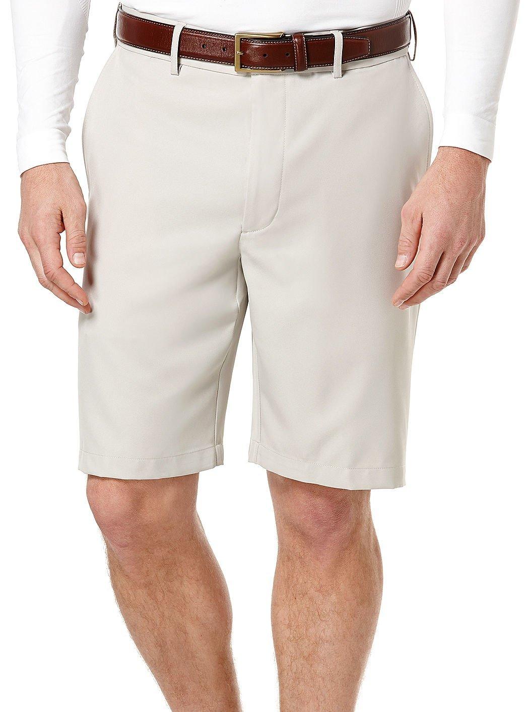 pga tour men's expandable flat front short