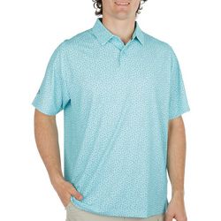 Callaway Mens Micro Cocktail Print Short Sleeve Polo Shirt