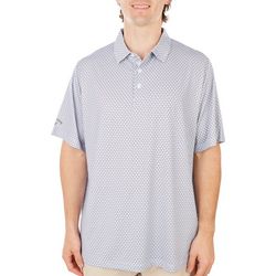 Mens Ombre Chevron Print Short Sleeve Golf Polo Shirt