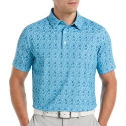Callaway Mens Opti-Dri Golf Novelty Print Knit Polo Shirt