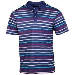 Mens Pro Series Stripes UPF 50 Polo Shirt
