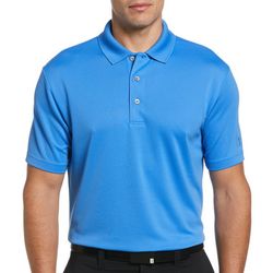 Mens Airflux Solid Mesh Short Sleeve Golf Polo Shirt