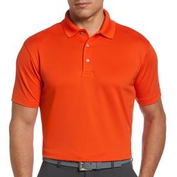 Mens Airflux Solid Mesh Short Sleeve Golf Polo Shirt