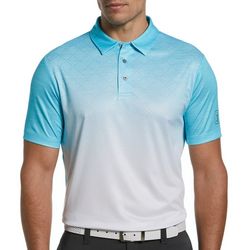 PGA TOUR Mens Ombre Print Short Sleeve Golf Polo Shirt