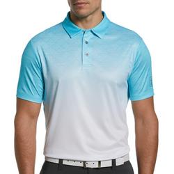 Mens Ombre Print Short Sleeve Golf Polo Shirt