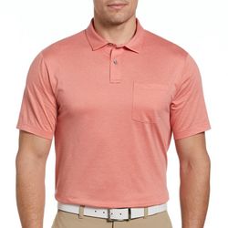 PGA Mens Solid Eco Short Sleeve Golf Polo Shirt
