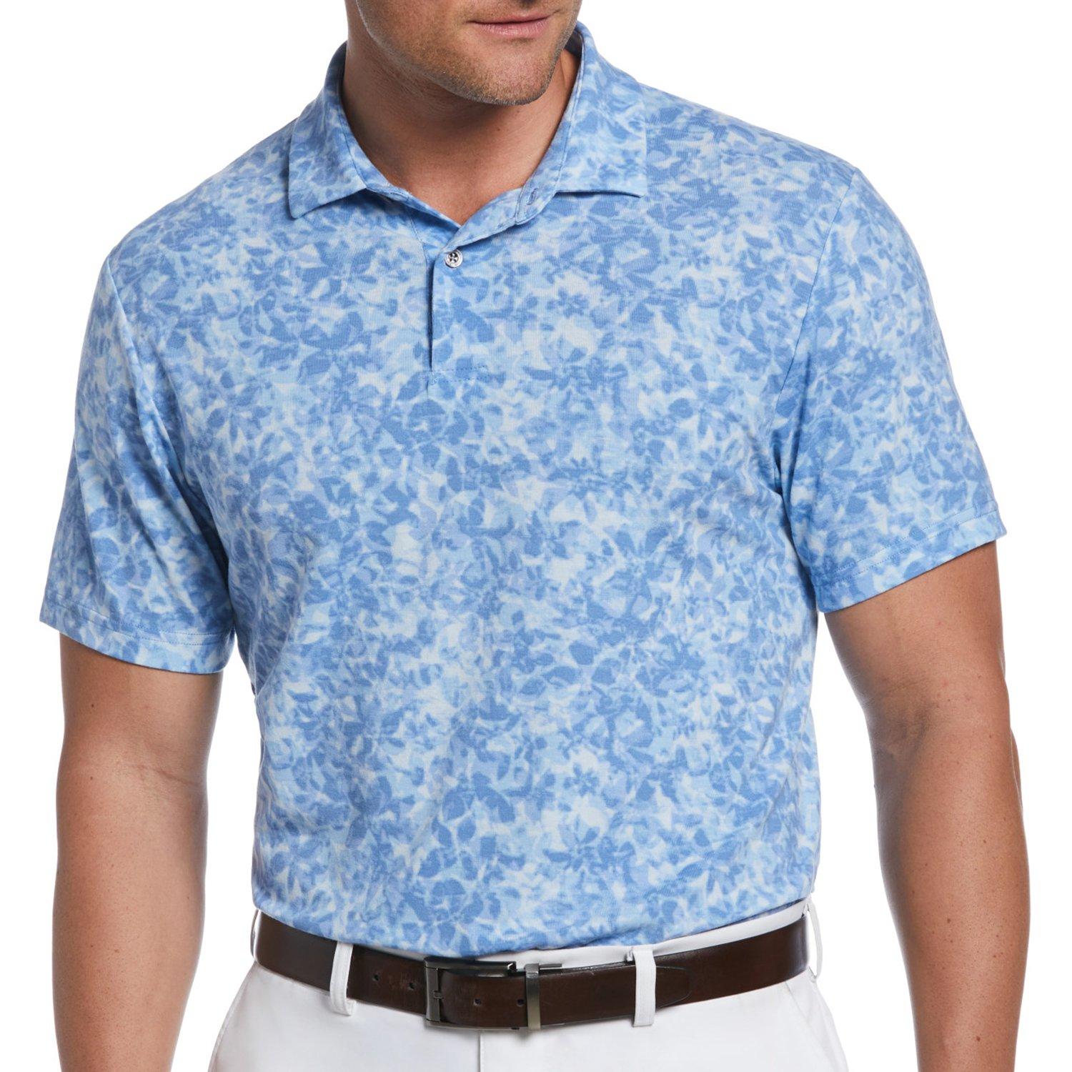 PGA TOUR Mens ECO Floral Camo Print Polo Shirt