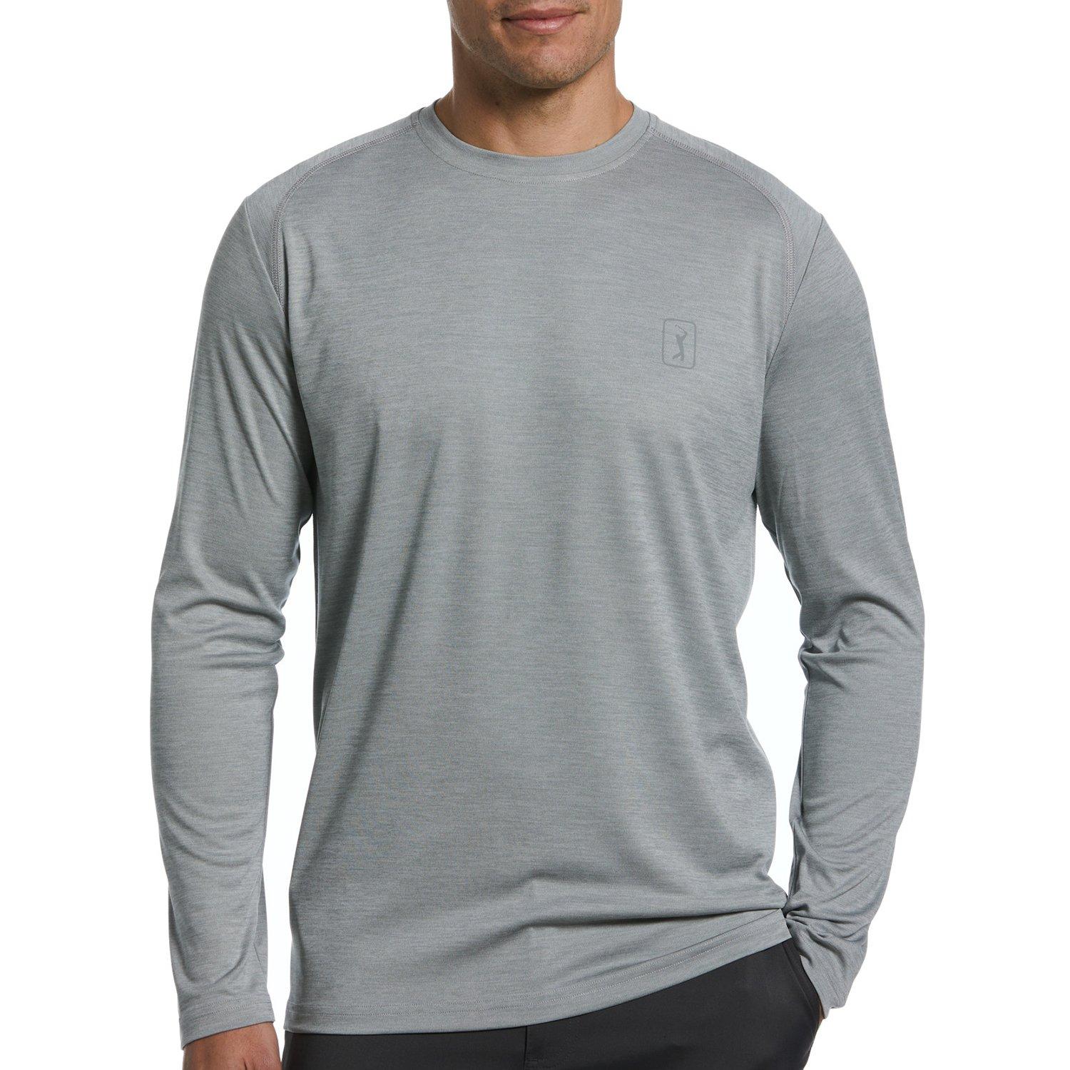 Mens Solid Long Sleeve Crew Shirt