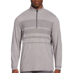PGA TOUR Mens Space Dye Quarter Zip Pullover Sweater
