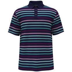 PGA TOUR Mens B&T  Stripes Allover Polo Shirt