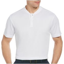 PGA TOUR Mens Solid Henley Neck Short Sleeve Shirt
