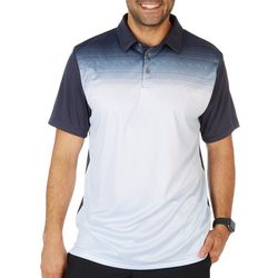 PGA TOUR Mens Contrast Digital Ombre Polo Shirt