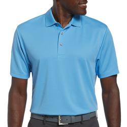 Mens Solid Airflux Polo Short Sleeve Shirt
