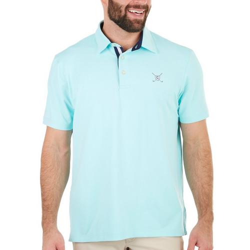 Chaps Mens Solid Stretch Performance Polo Shirt