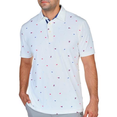 Chaps Mens Americana Golf Short Sleeve Shirt