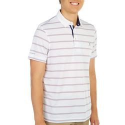 Chaps Mens Americana Stripe Performance Polo Shirt