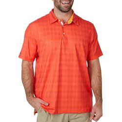 Chaps Mens Printed Argyle Golf 4-Way Stretch Polo Shirt