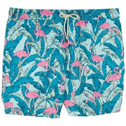 Dockers Mens 7 in. Flamingo Leaves Swim Shorts