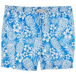 Mens 7in. Drybrush Pineapple Floral Swim Shorts