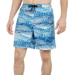 Reel Legends Mens 7 in. Fishnet Print Swim Shorts