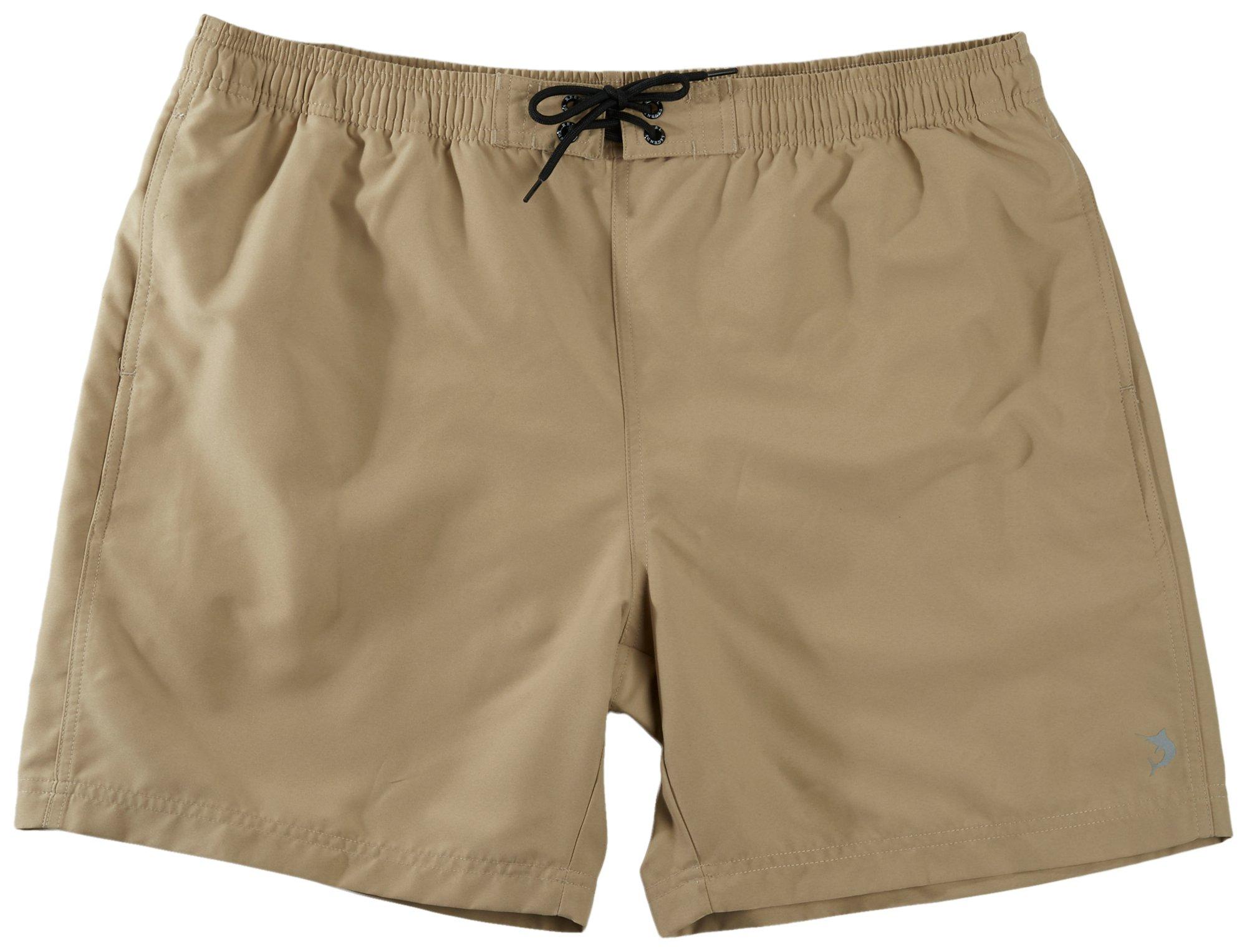 Mens 7 in. Solid Swim Shorts