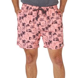 In Gear Mens 5 in. Beach Print Swim Shorts