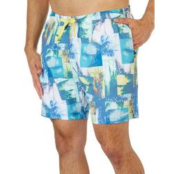 Mens Collage Photo Print Swim Shorts